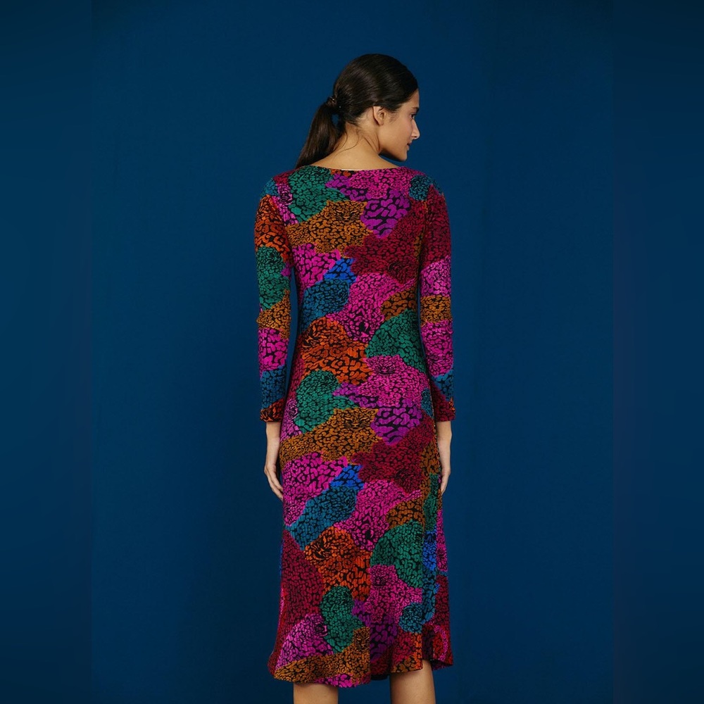 Farm Rio Rainbow Mix Jersey Dress